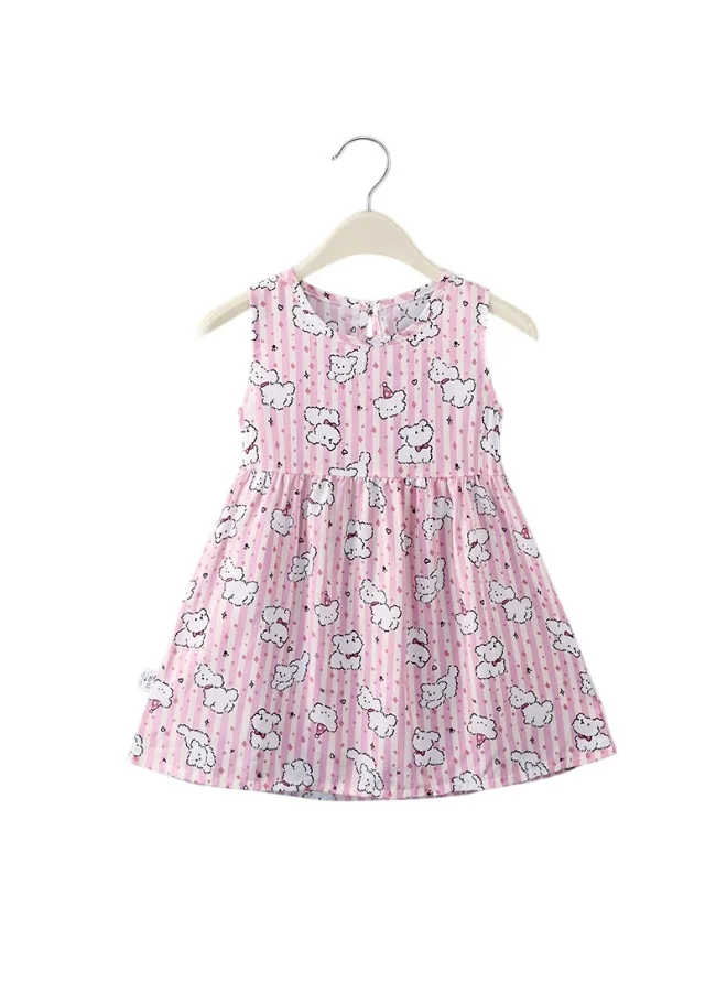 Bidani Amira Printed Puppy Casual Dress